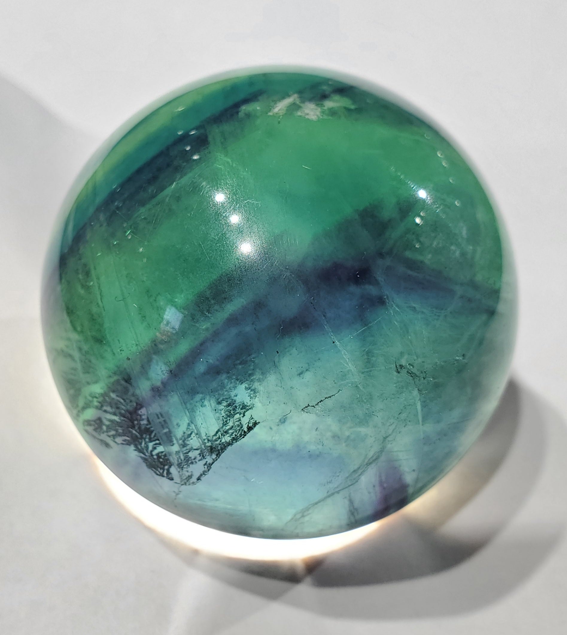Rainbow Fluorite Sphere, China