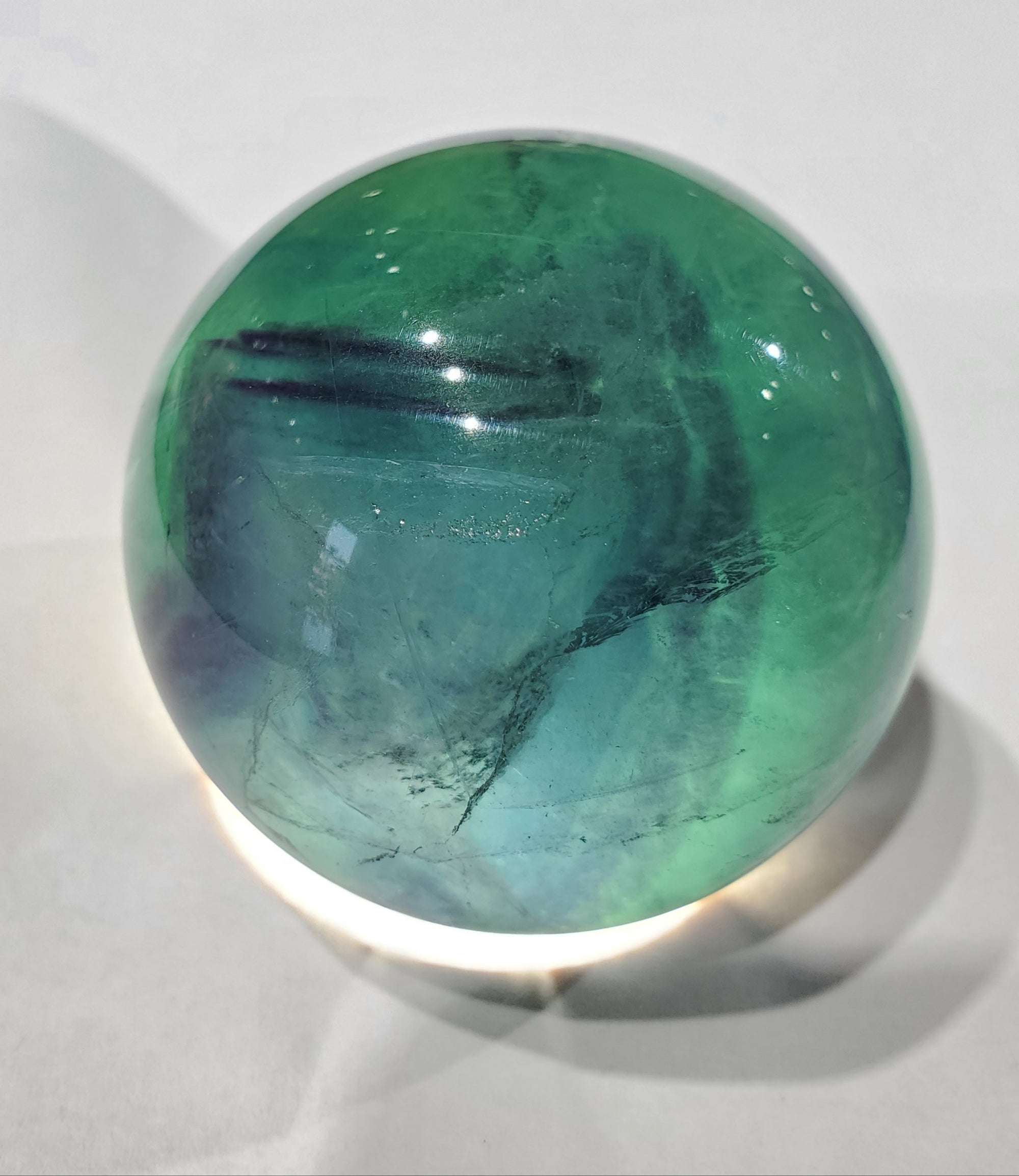 Rainbow Fluorite Sphere, China