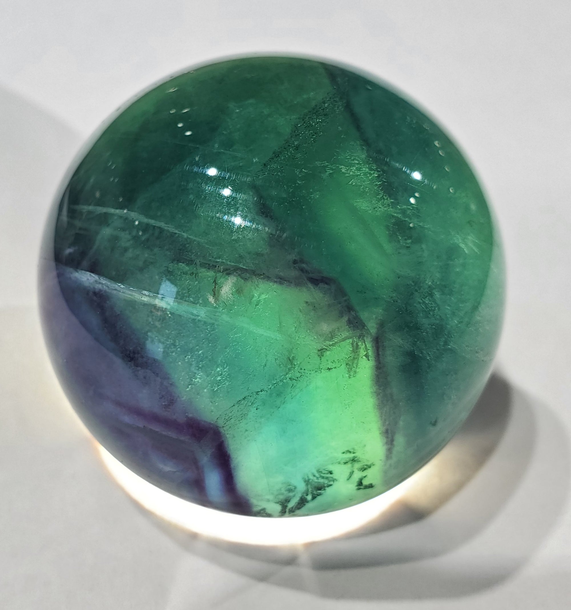 Rainbow Fluorite Sphere, China