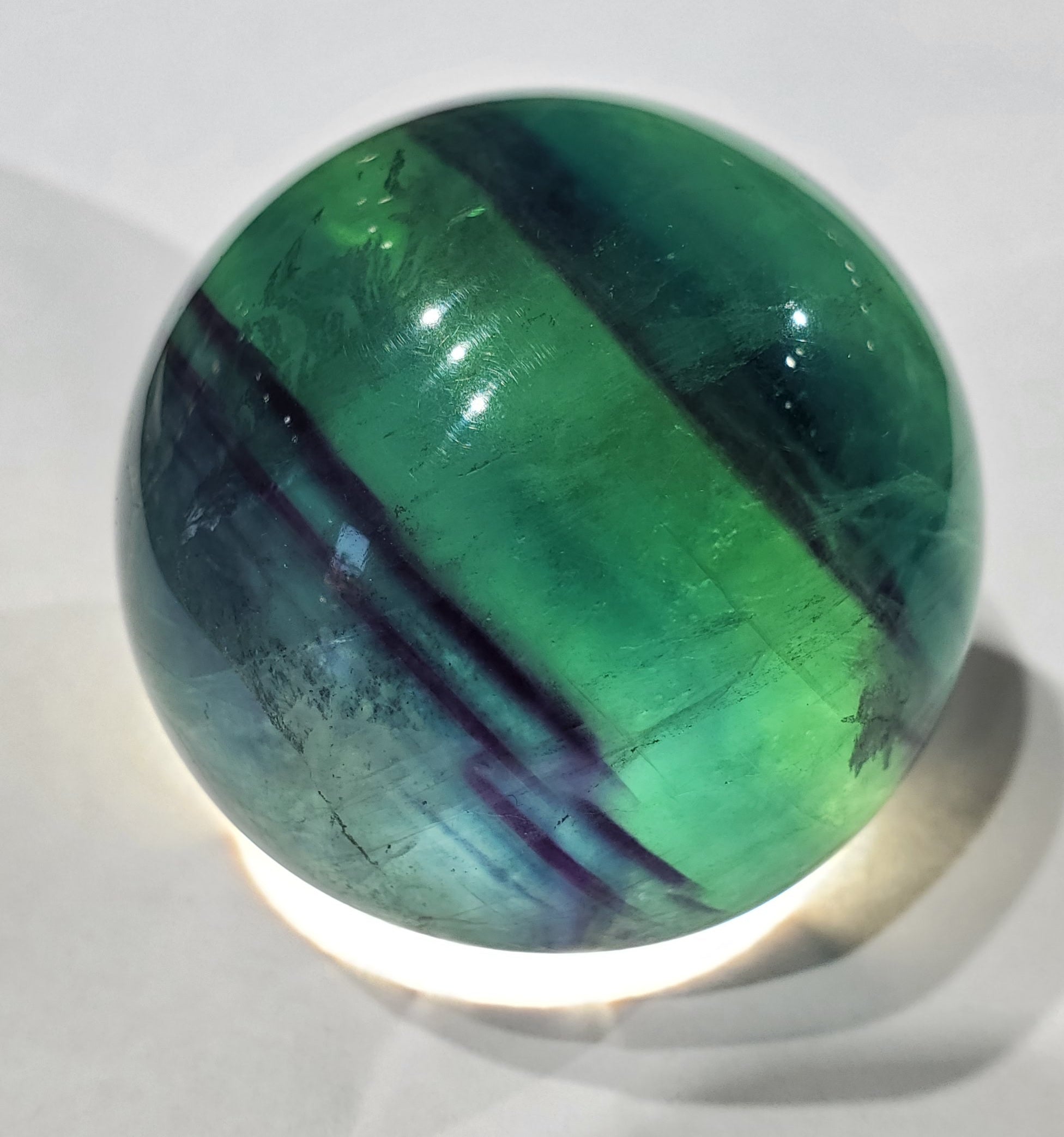 Rainbow Fluorite Sphere, China