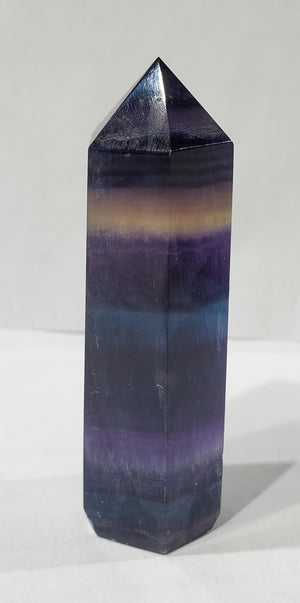Rainbow Fluorite Point, China