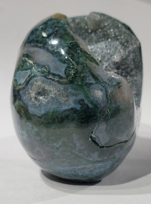 Moss Agate Skull