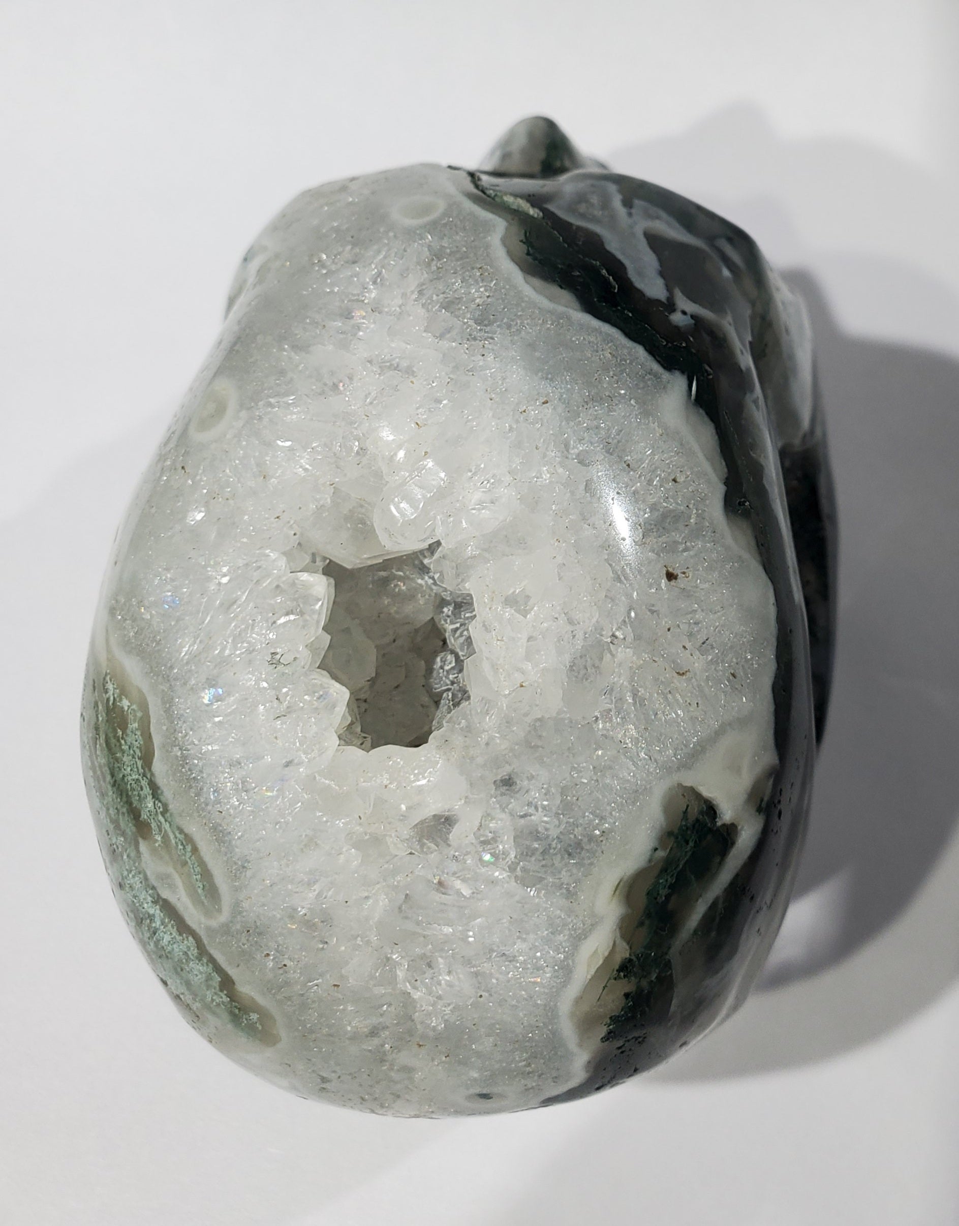 Moss Agate Skull