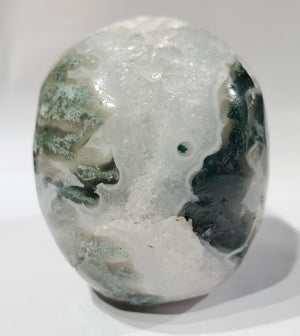 Moss Agate Skull
