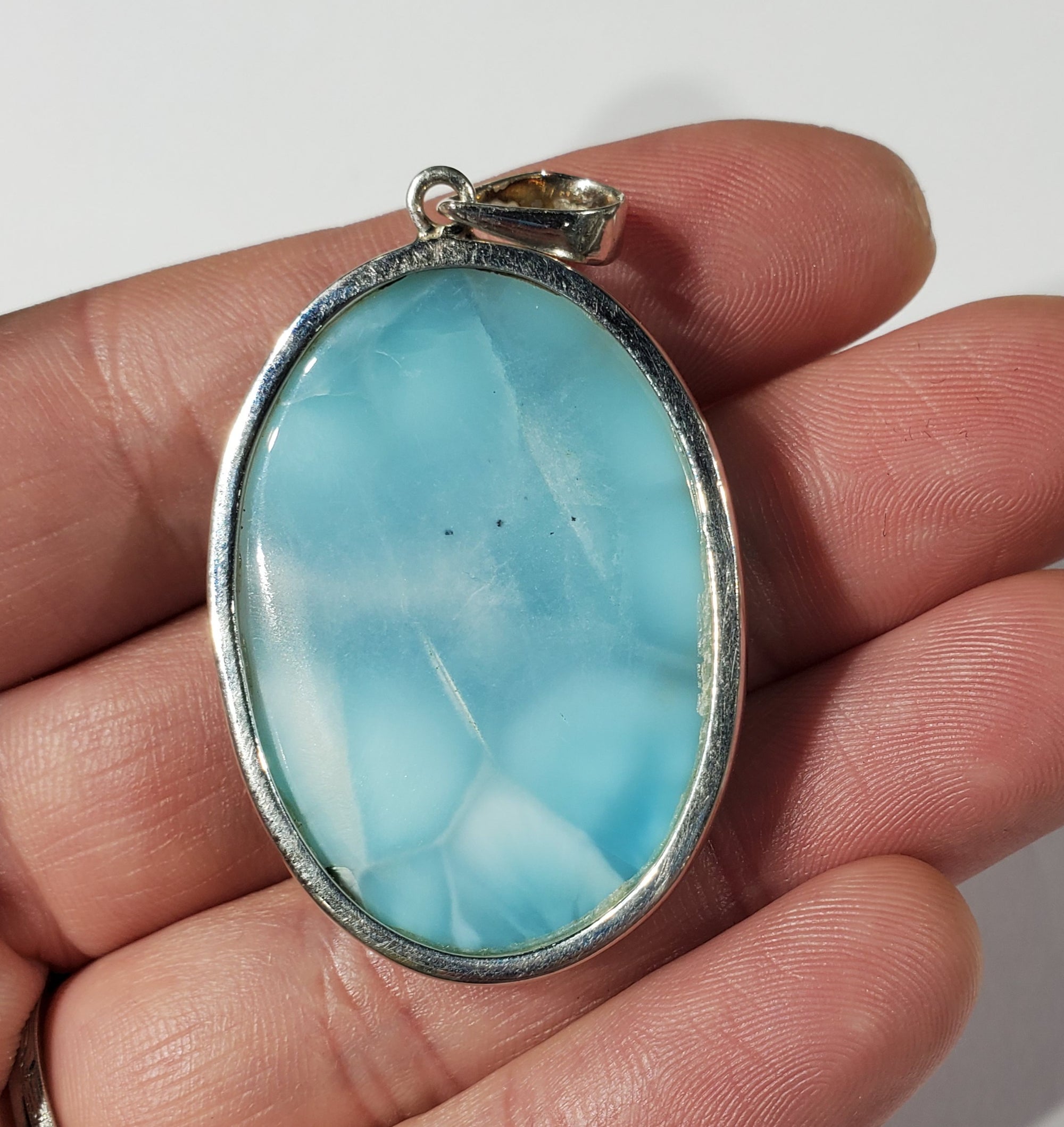 Larimar Pendant in Sterling Silver