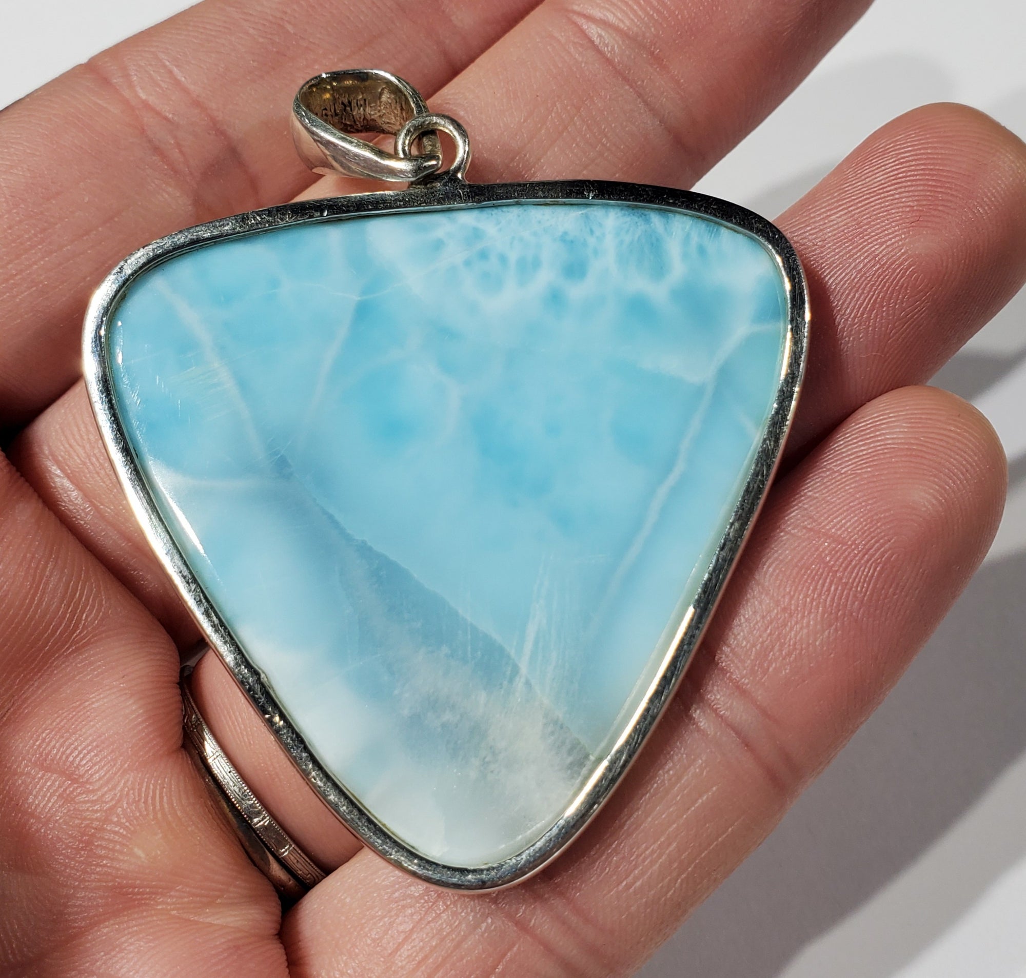 Larimar Pendant in Sterling Silver