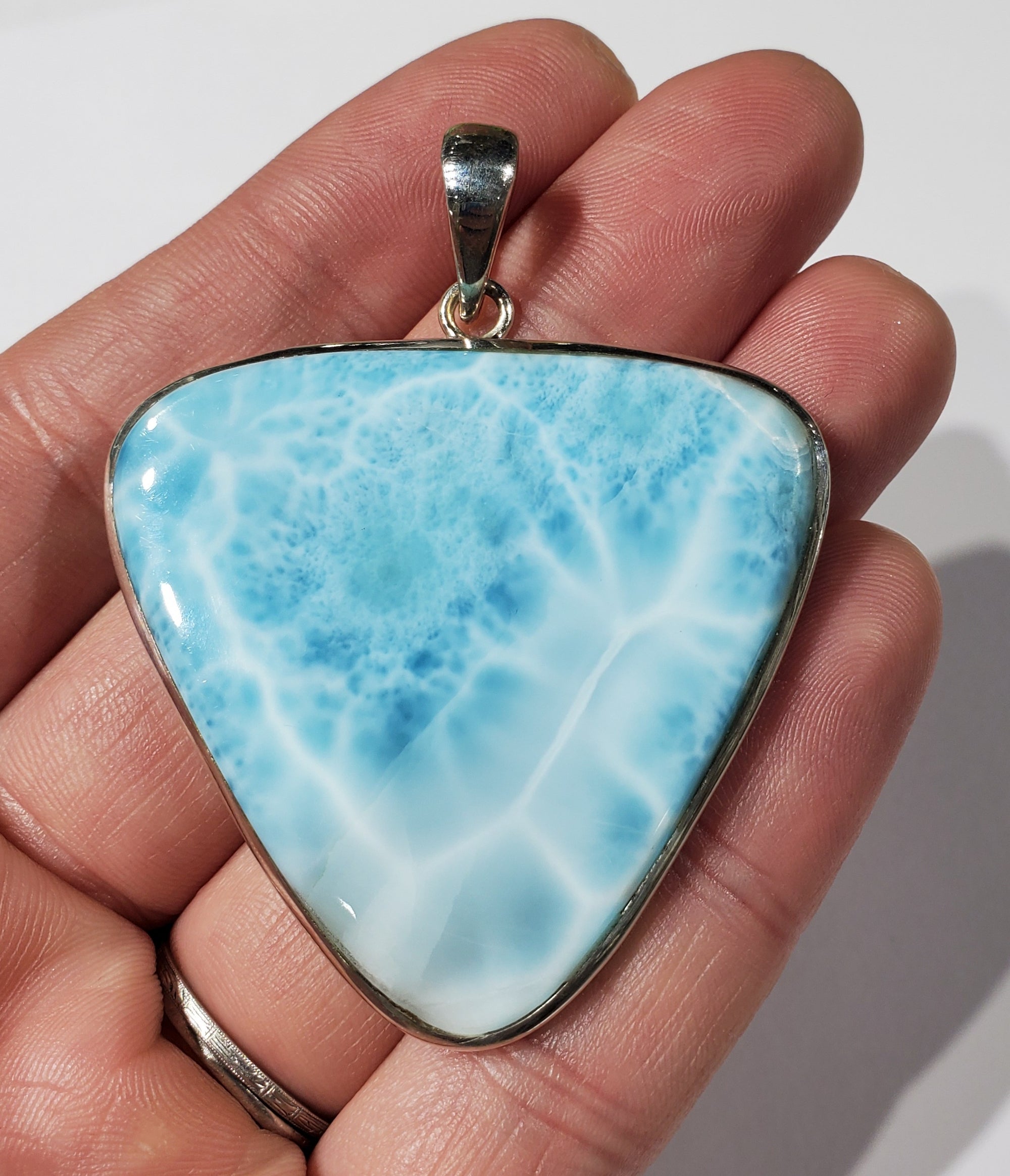 Larimar Pendant in Sterling Silver