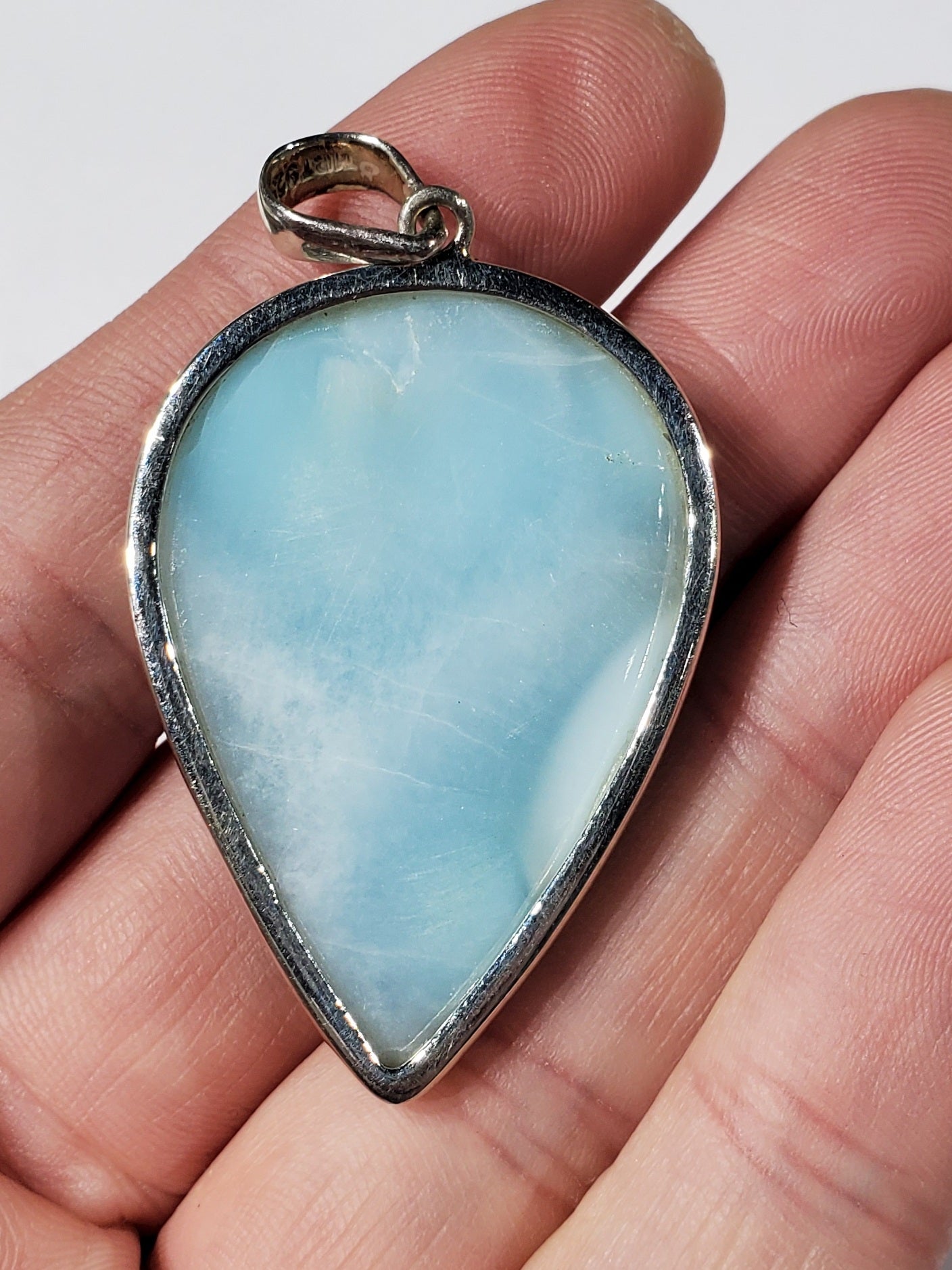 Larimar Pendant in Sterling Silver