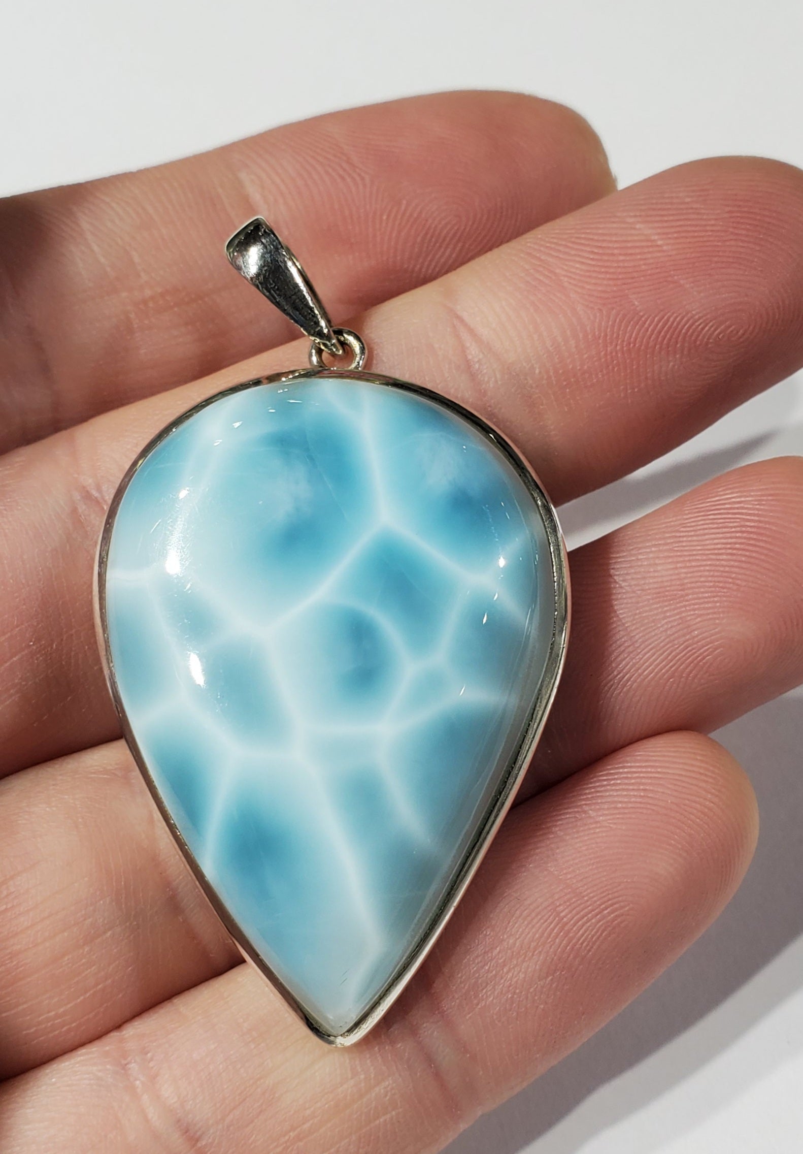 Larimar Pendant in Sterling Silver