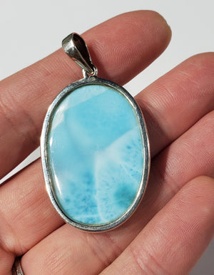 Larimar Pendant in Sterling Silver