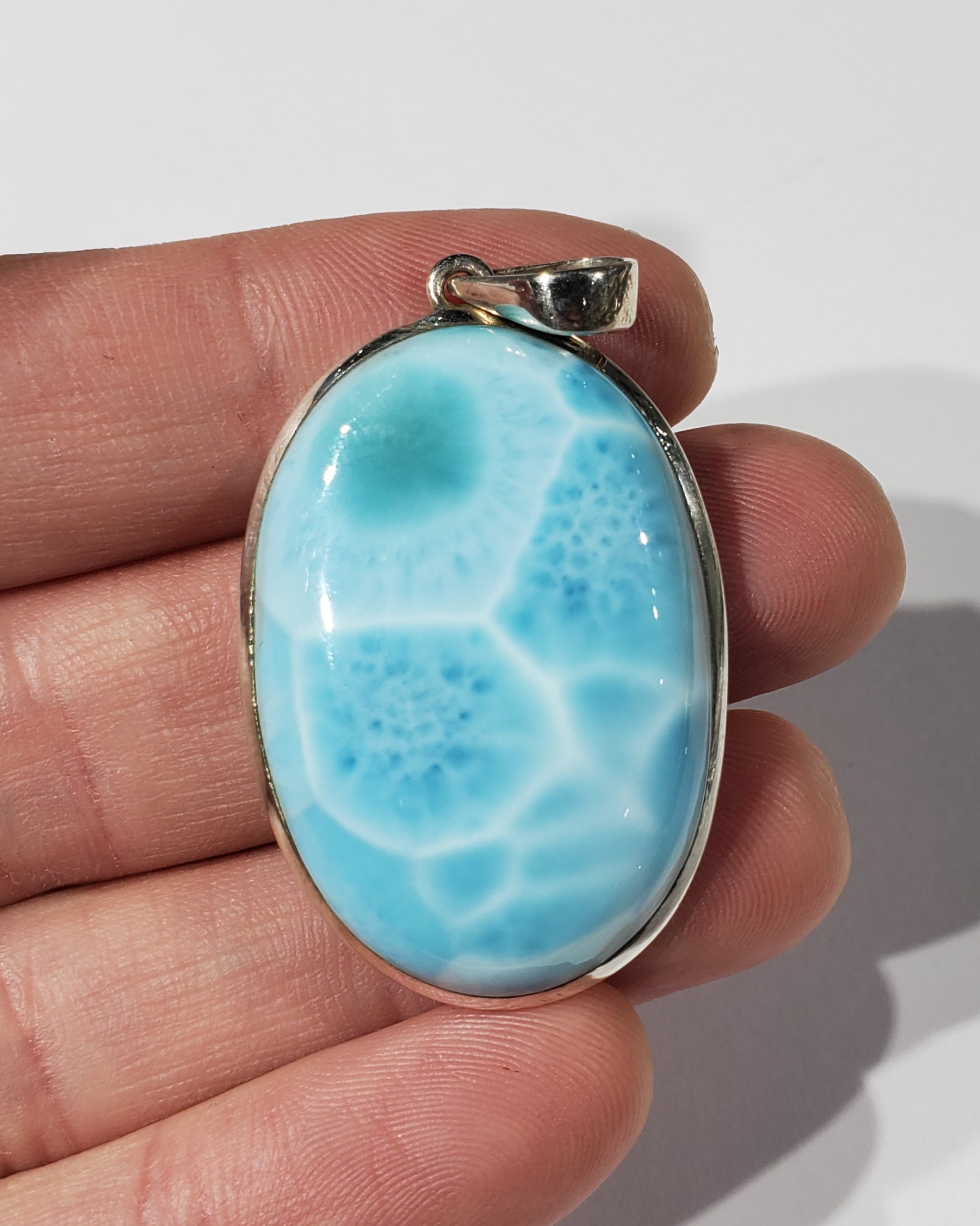 Larimar Pendant in Sterling Silver