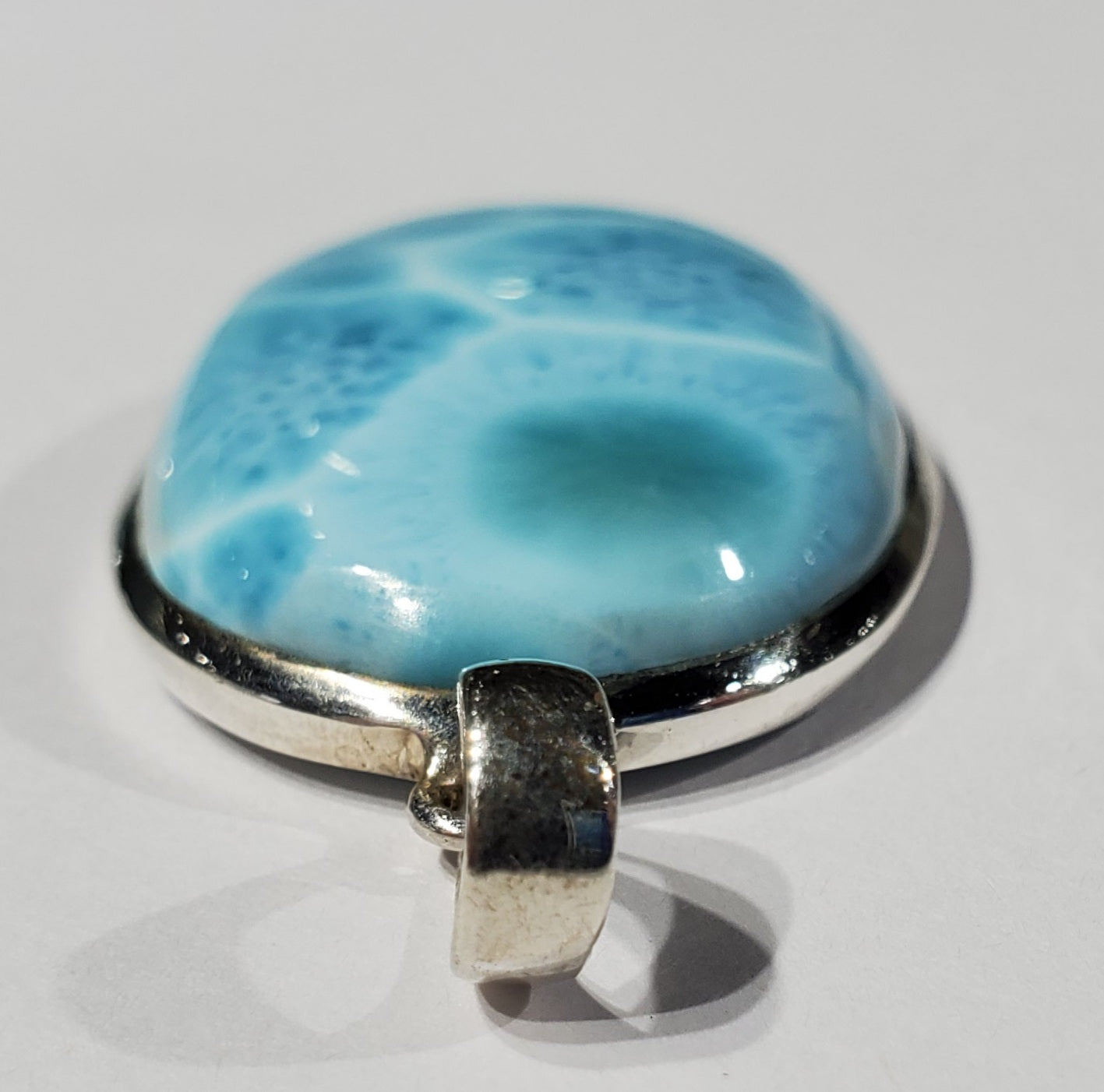 Larimar Pendant in Sterling Silver