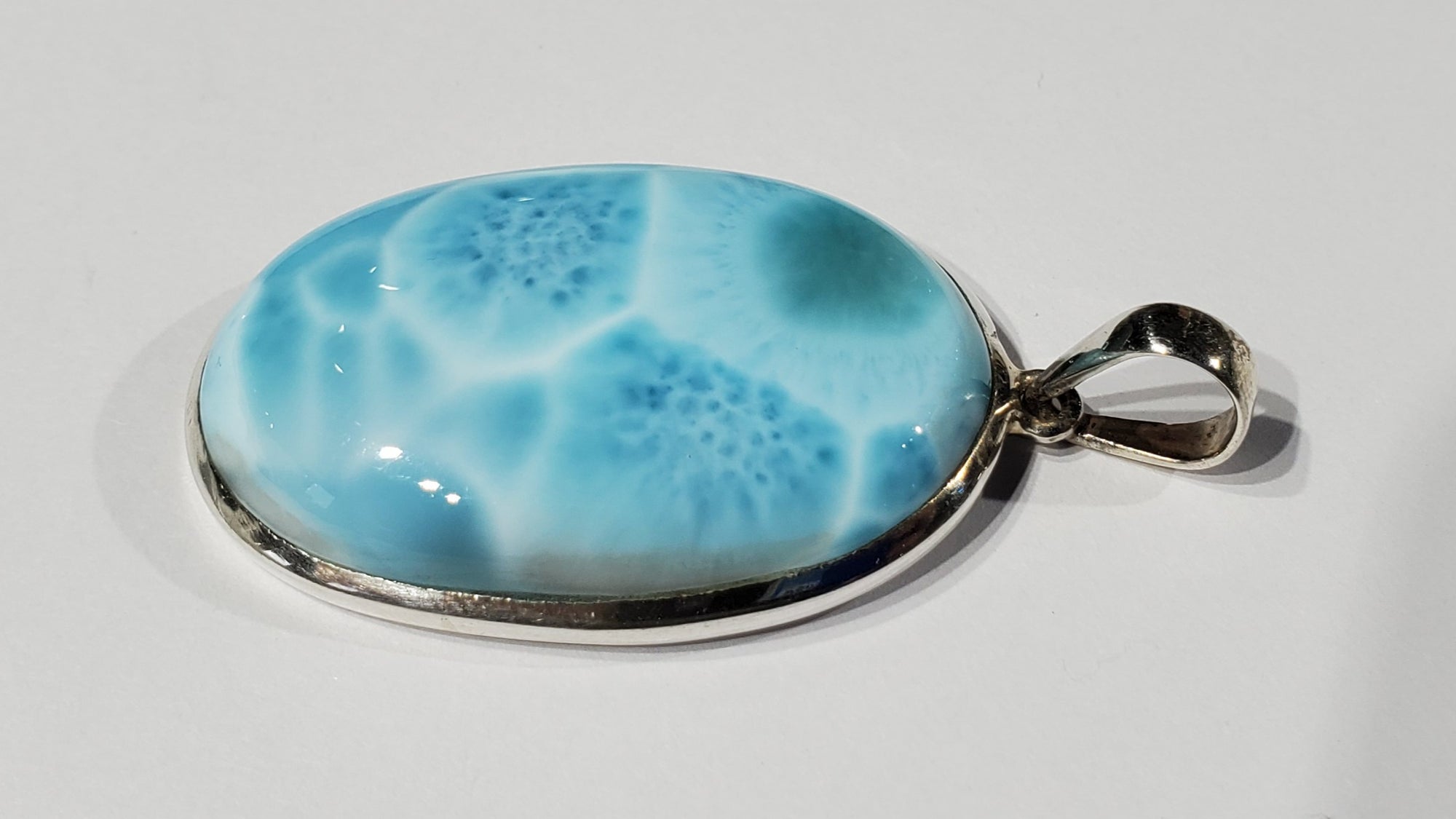 Larimar Pendant in Sterling Silver