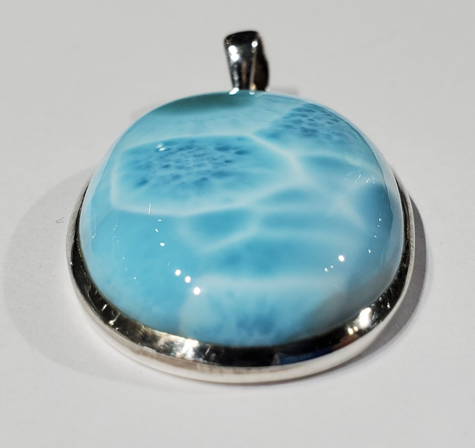 Larimar Pendant in Sterling Silver