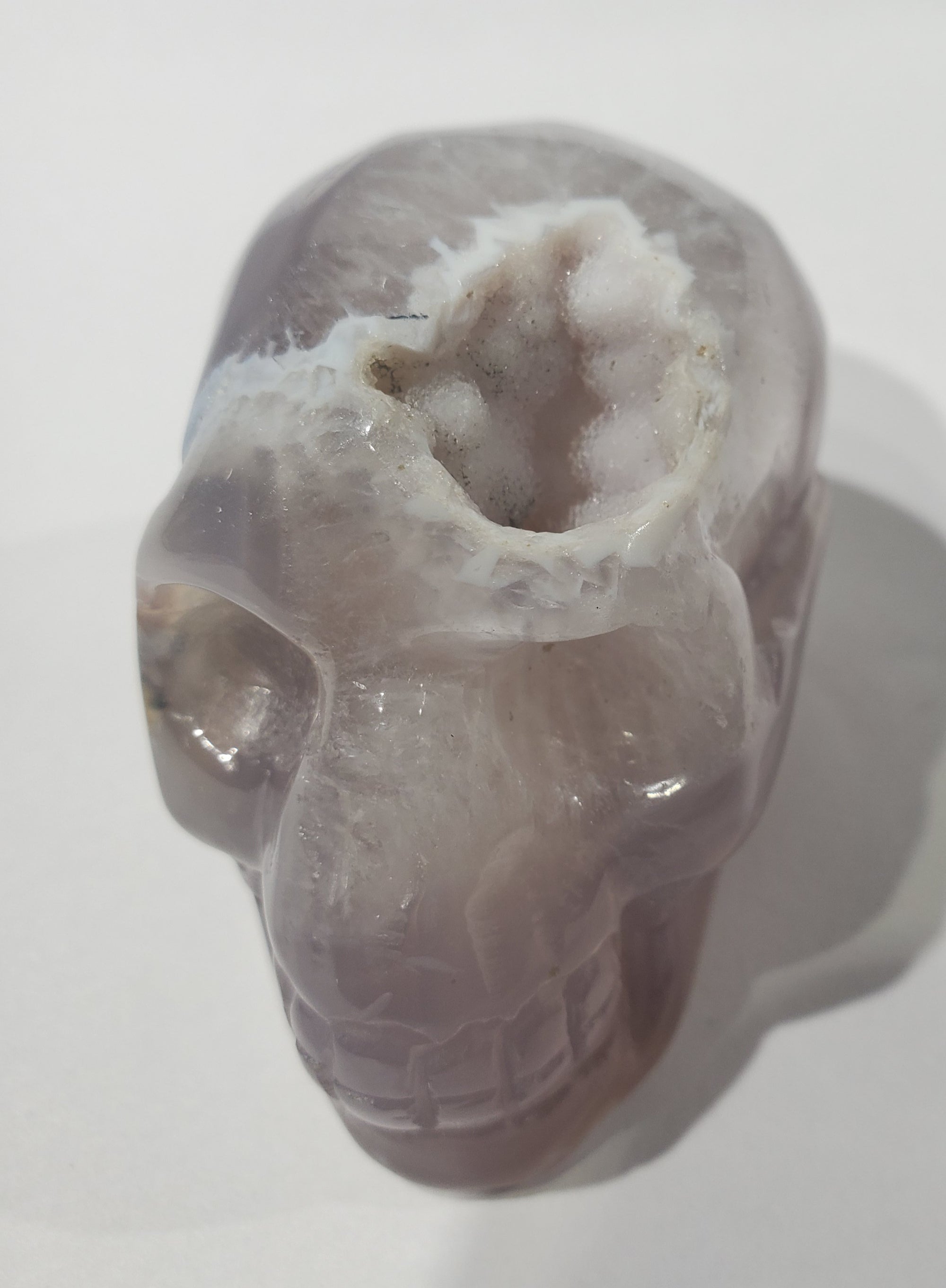 Agate Skull w/ Druzy Quartz