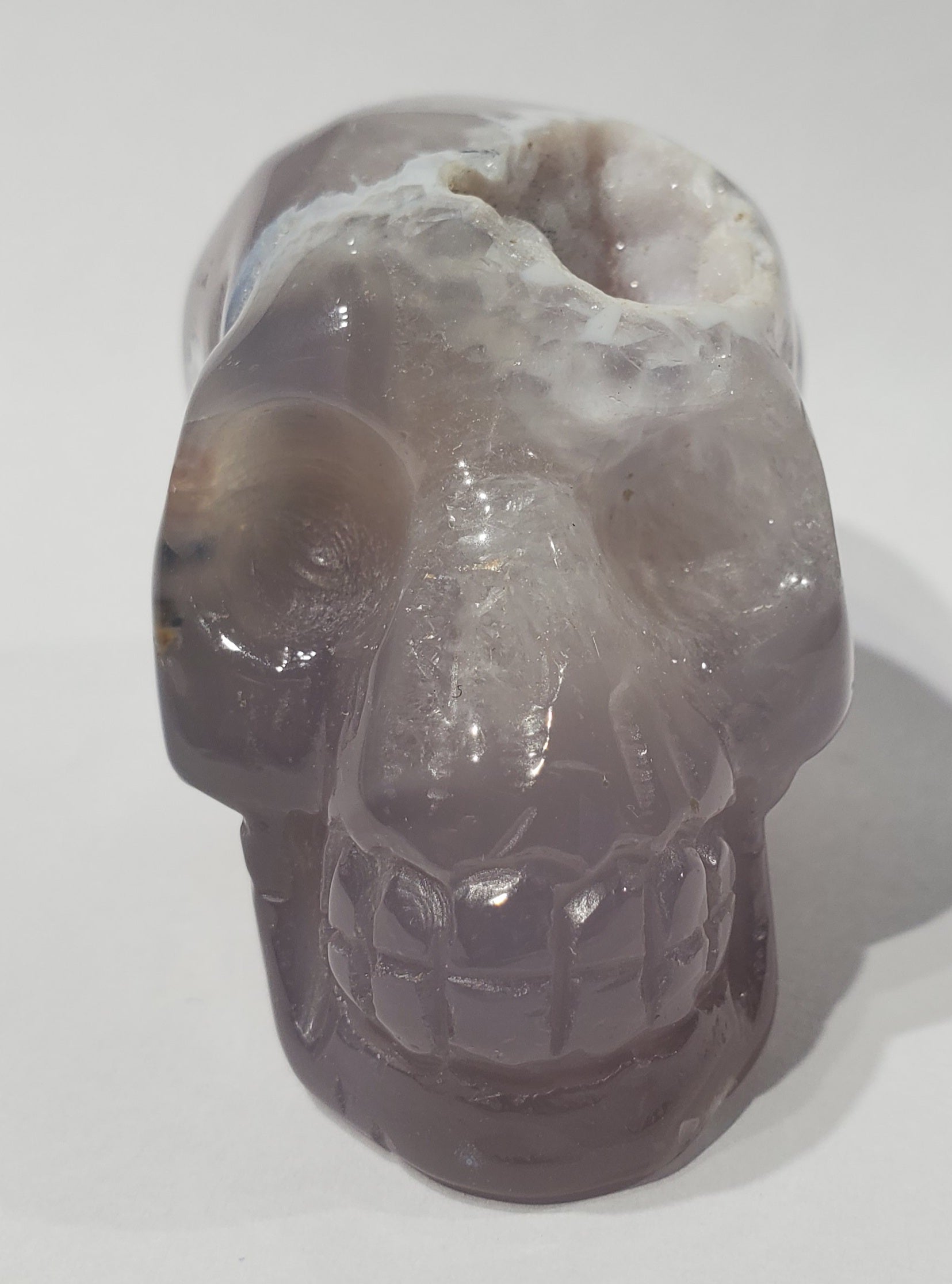Agate Skull w/ Druzy Quartz