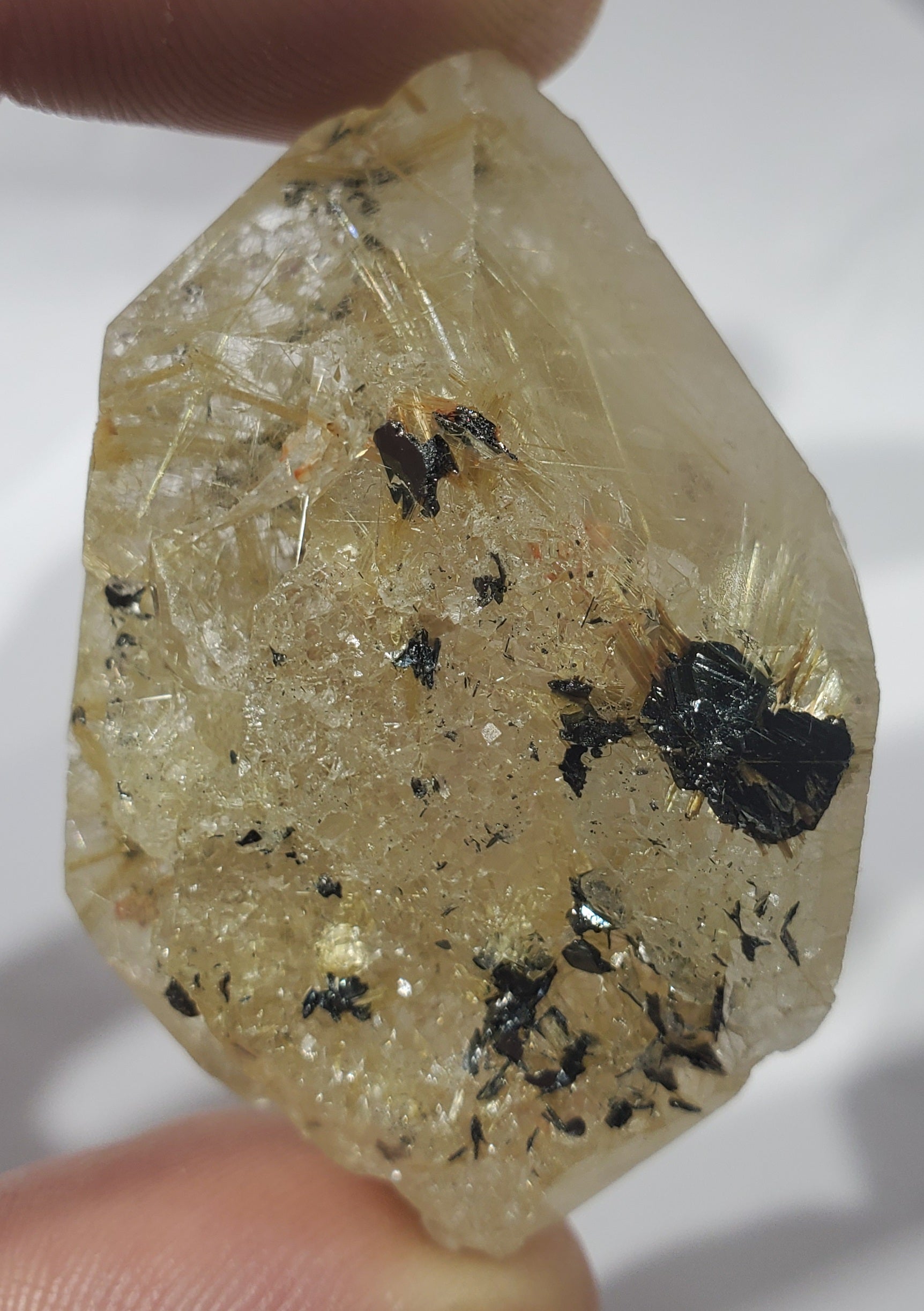 Double Terminated Rutilated Quartz w/ Hematite, Brasil