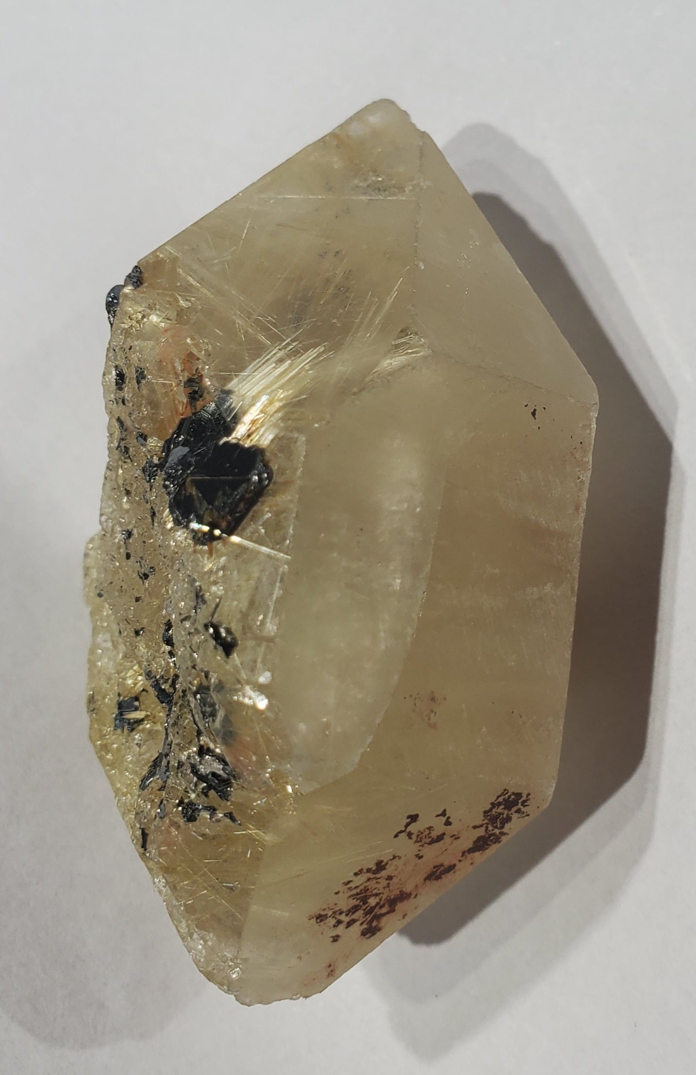 Double Terminated Rutilated Quartz w/ Hematite, Brasil