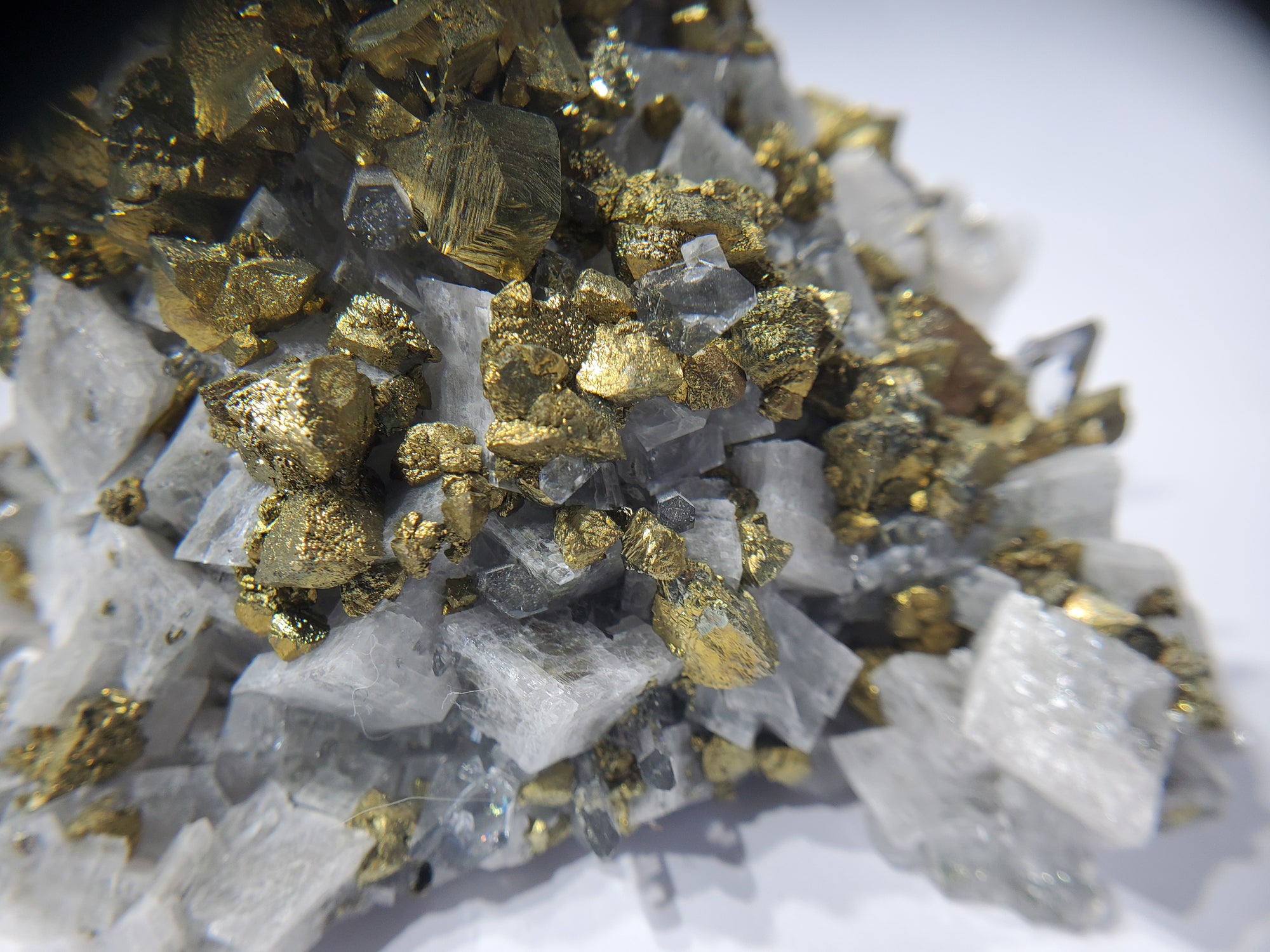 Chalcopyrite w/ Quartz and Calcite, China