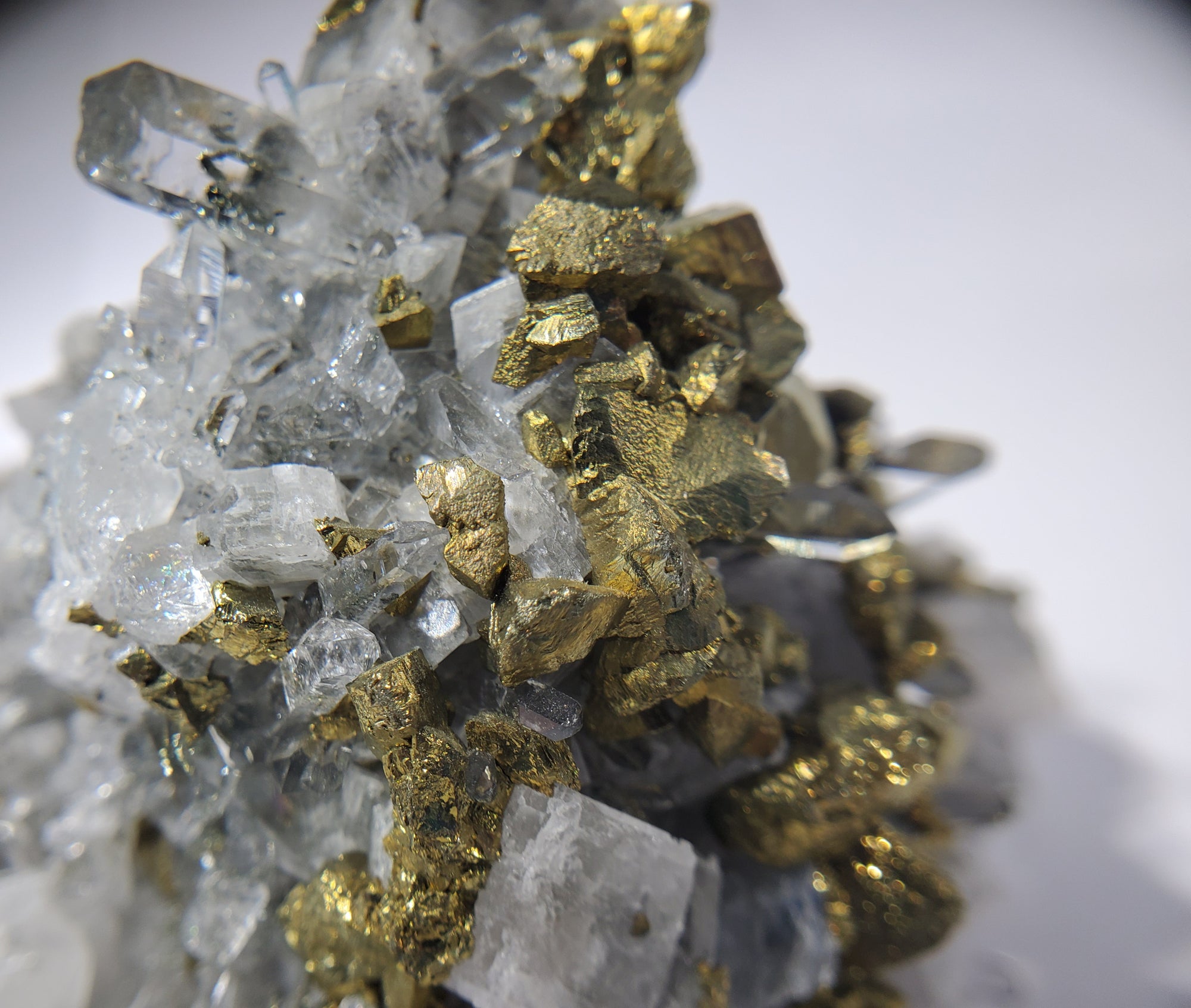 Chalcopyrite w/ Quartz and Calcite, China