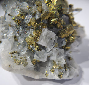 Chalcopyrite w/ Quartz and Calcite, China