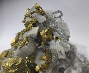 Chalcopyrite w/ Quartz and Calcite, China