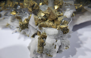 Chalcopyrite w/ Quartz and Calcite, China