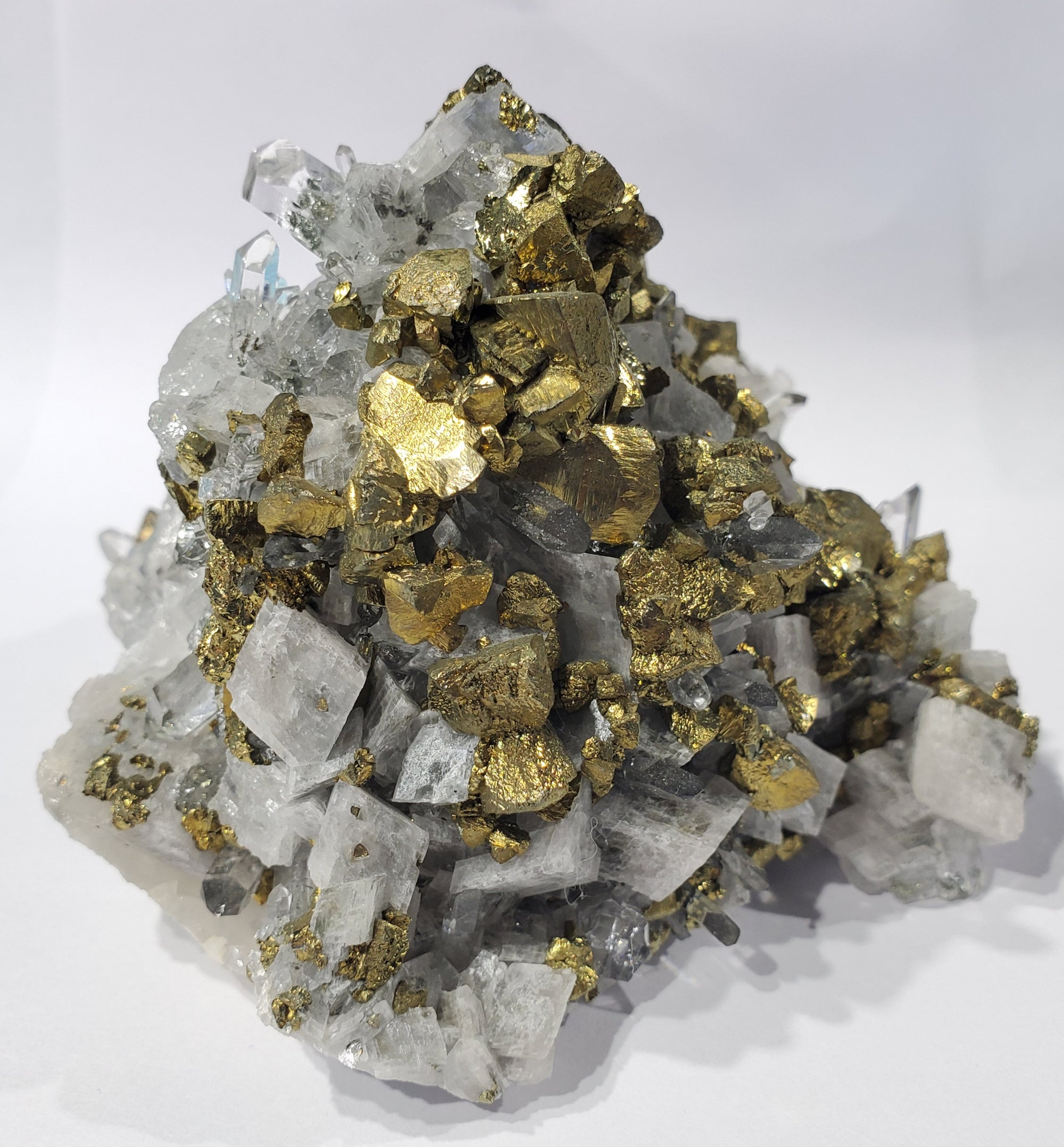 Chalcopyrite w/ Quartz and Calcite, China