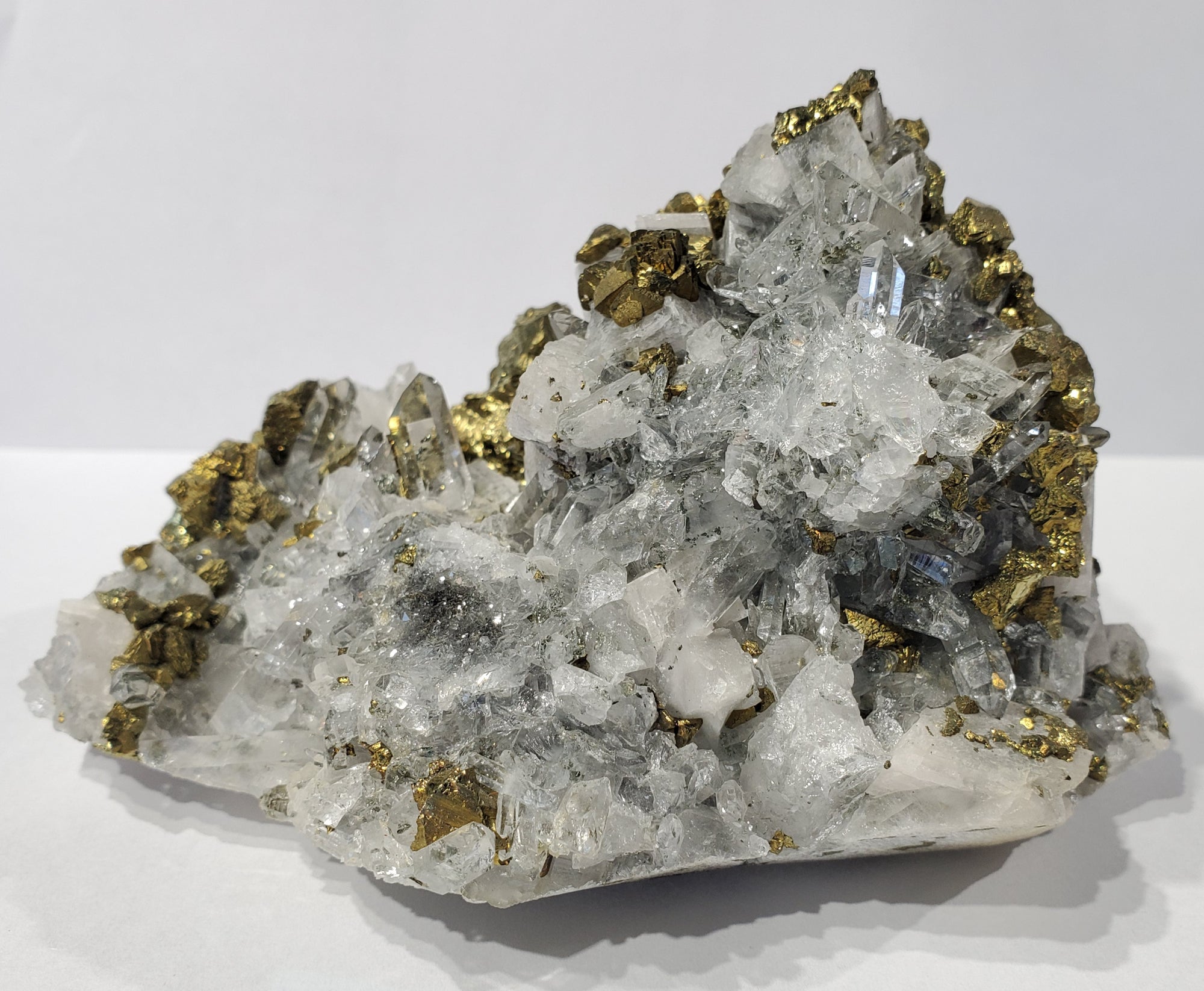 Chalcopyrite w/ Quartz and Calcite, China