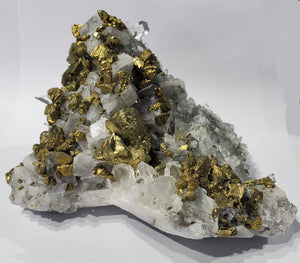 Chalcopyrite w/ Quartz and Calcite, China