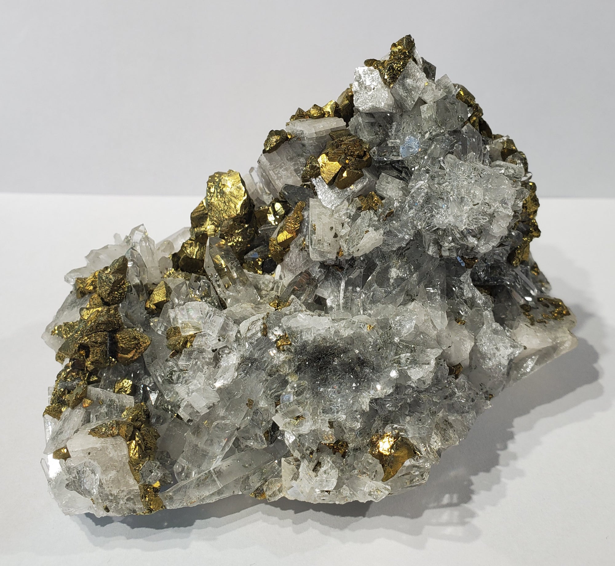 Chalcopyrite w/ Quartz and Calcite, China