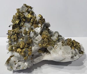 Chalcopyrite w/ Quartz and Calcite, China