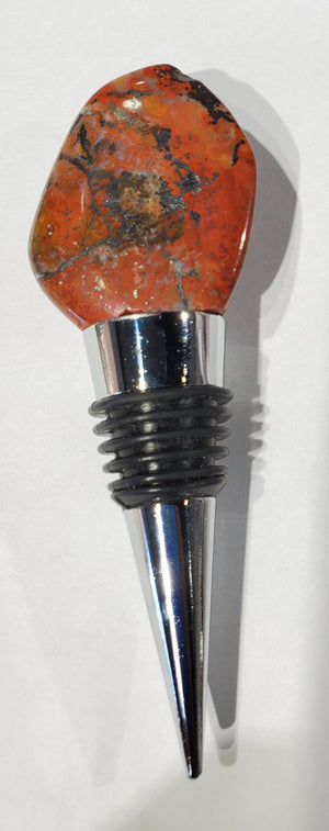 Chestnut Jasper Wine Stopper