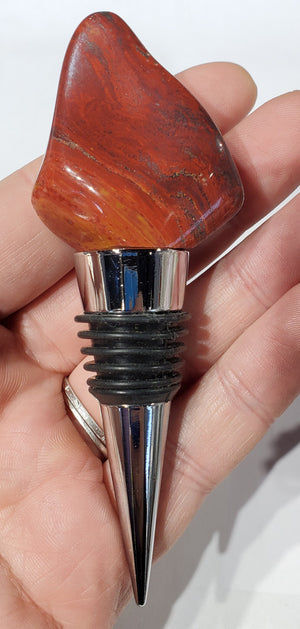 Chestnut Jasper Wine Stopper