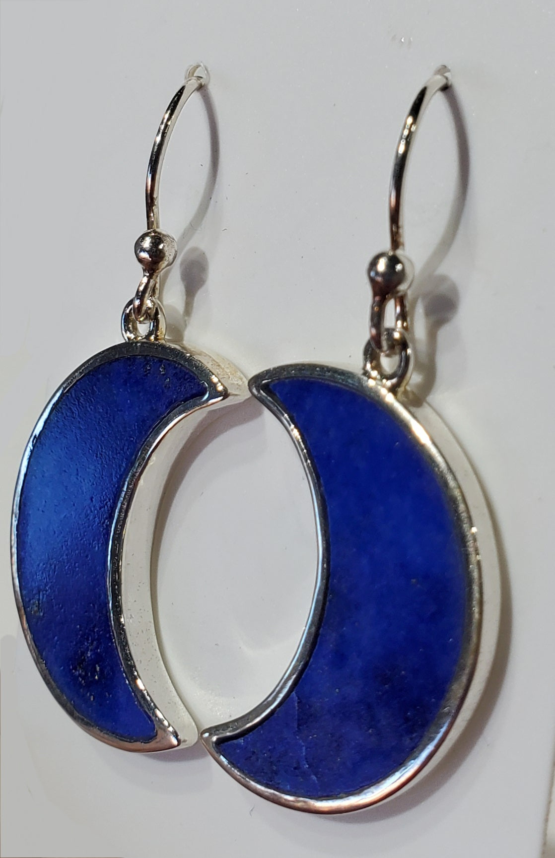 Lapis Lazuli Moon Earrings