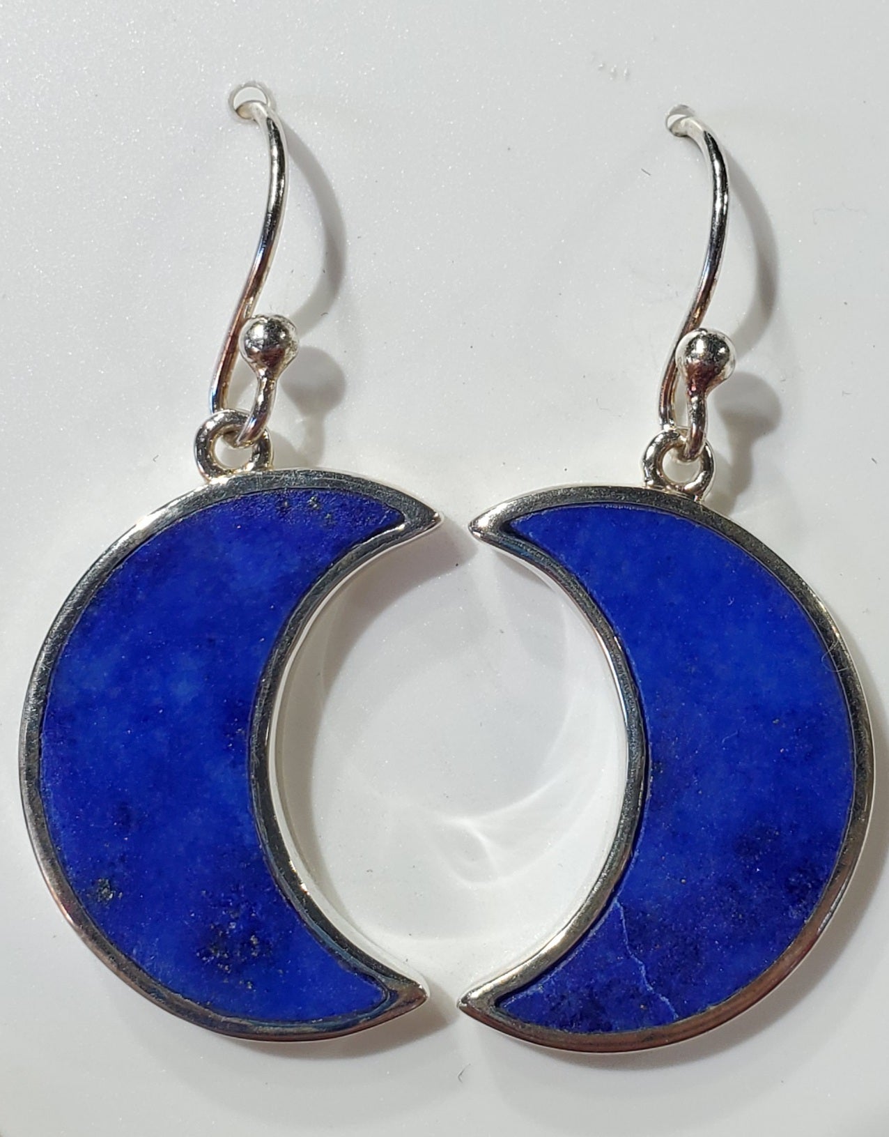 Lapis Lazuli Moon Earrings