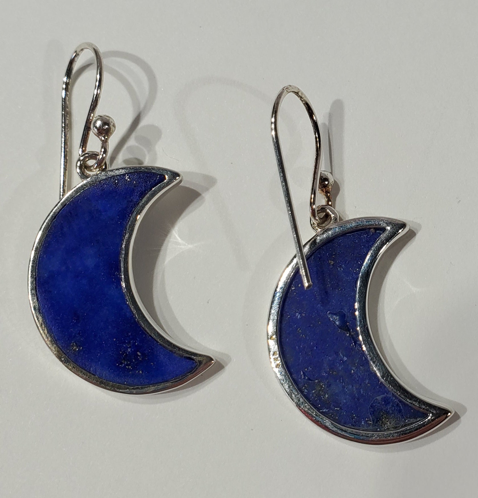 Lapis Lazuli Moon Earrings