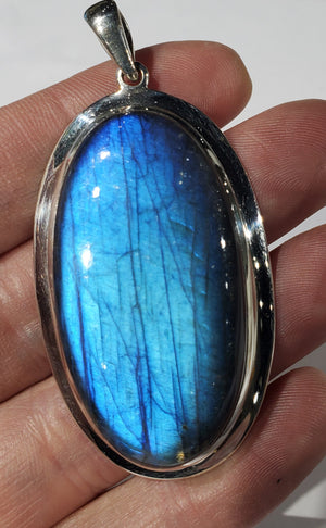 Electric Blue Labradorite Pendant