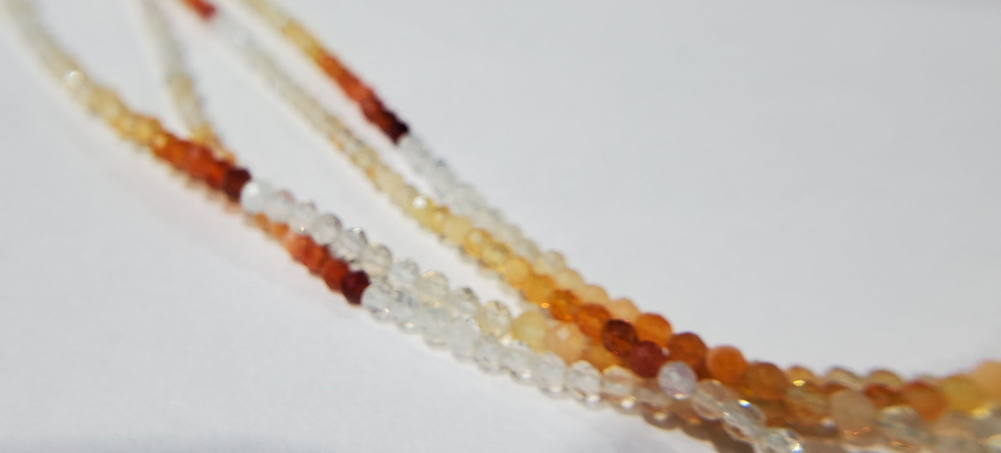 Faceted Fire Opal Bead Necklace