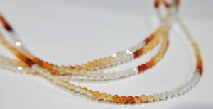 Faceted Fire Opal Bead Necklace