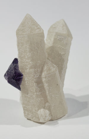 Fluorite on Quartz (China)