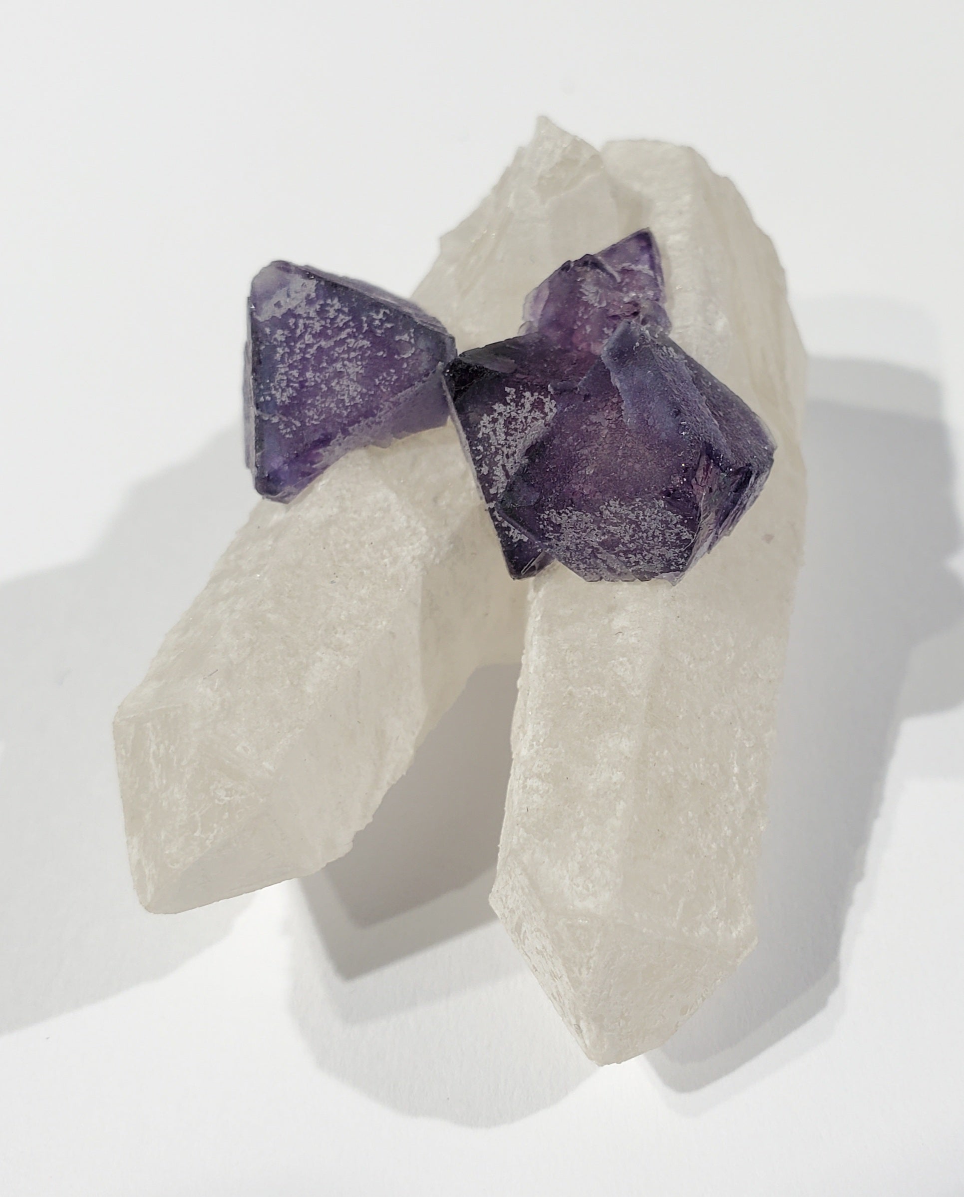 Fluorite on Quartz (China)