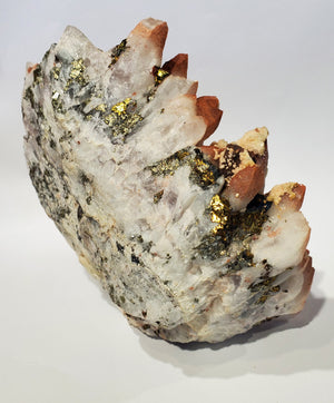 Quartz w/ Hematite, Dolomite, Chalcopyrite (China)