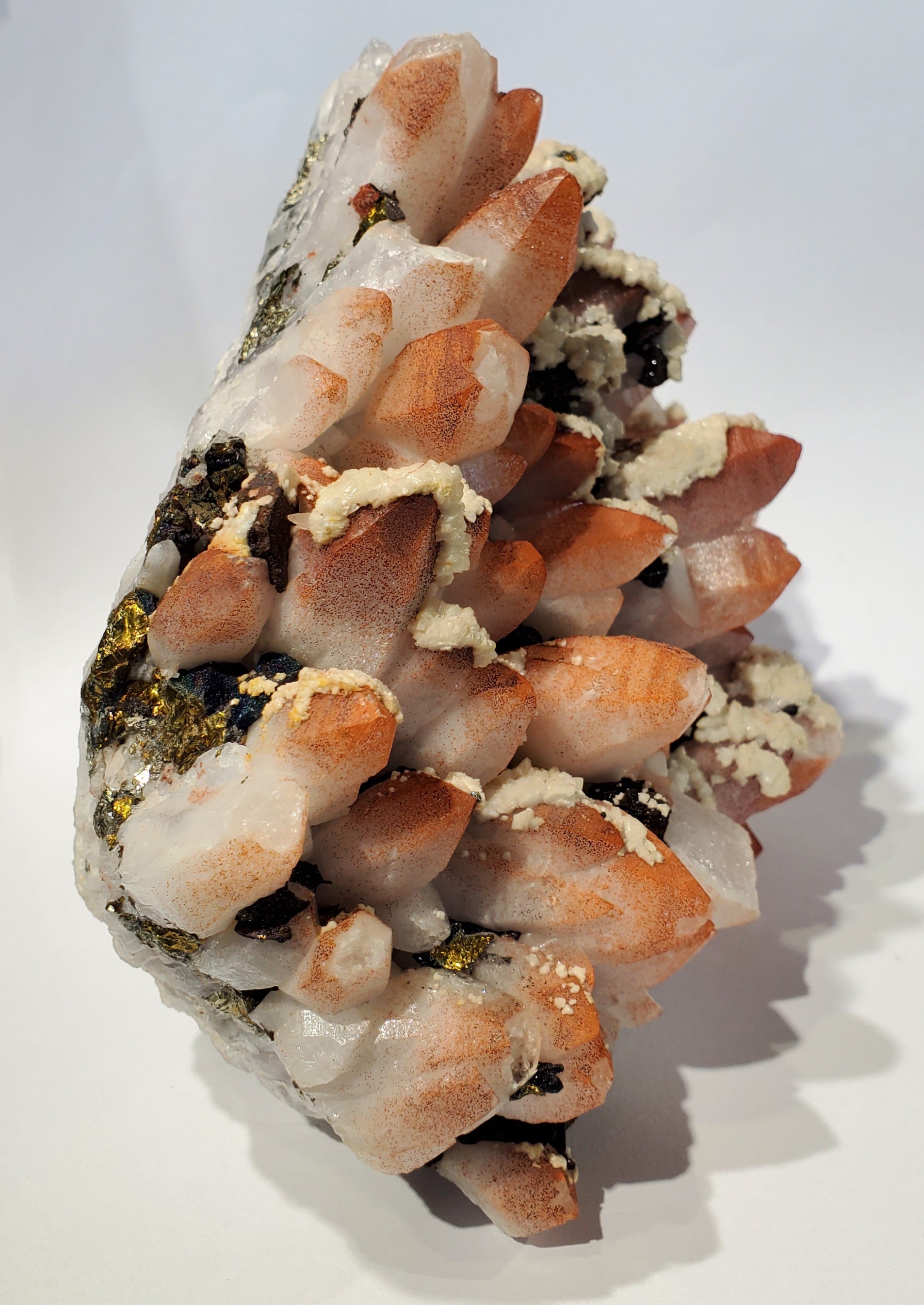 Quartz w/ Hematite, Dolomite, Chalcopyrite (China)
