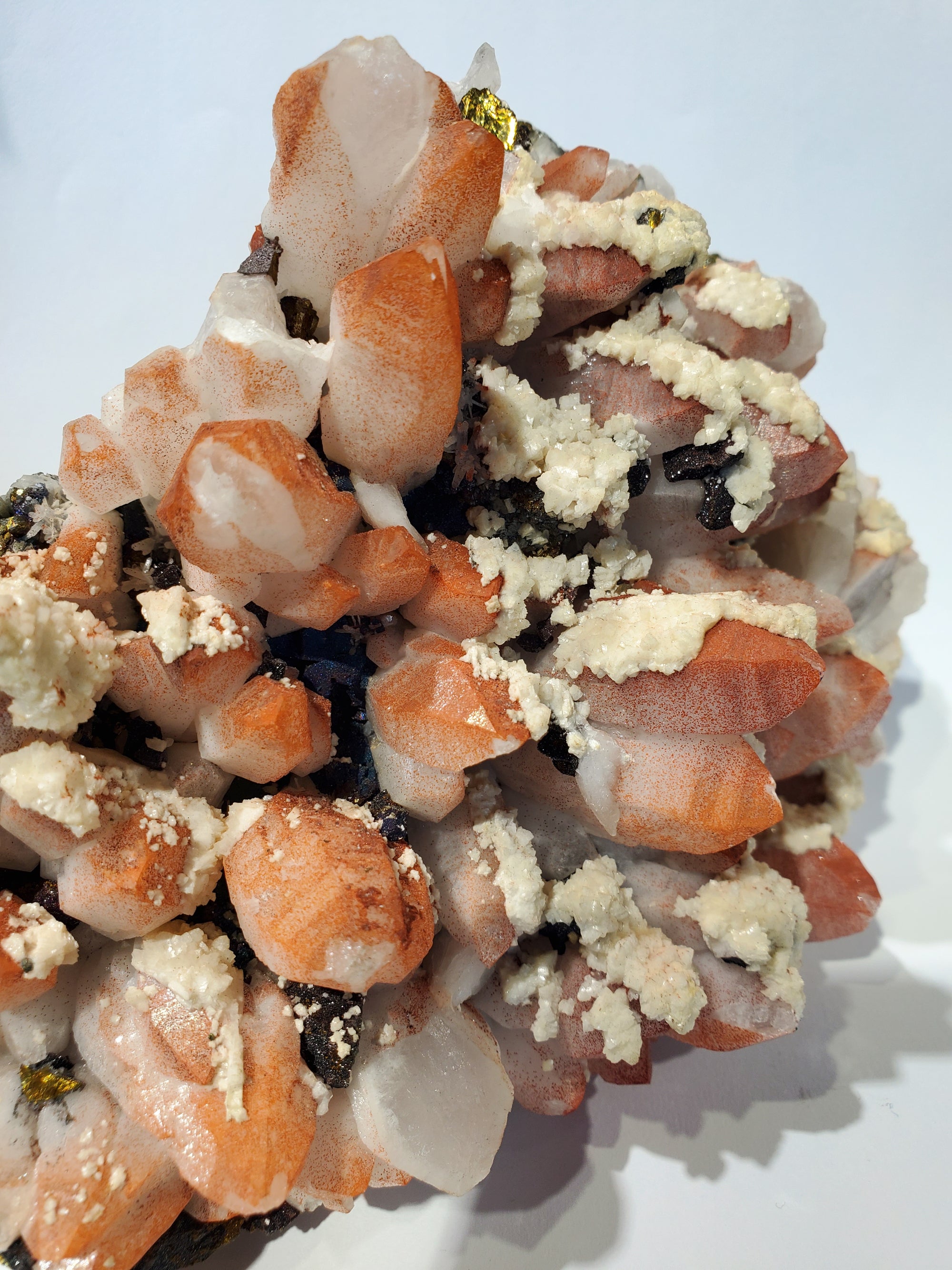 Quartz w/ Hematite, Dolomite, Chalcopyrite (China)