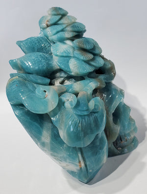 Amazonite Skull Carving