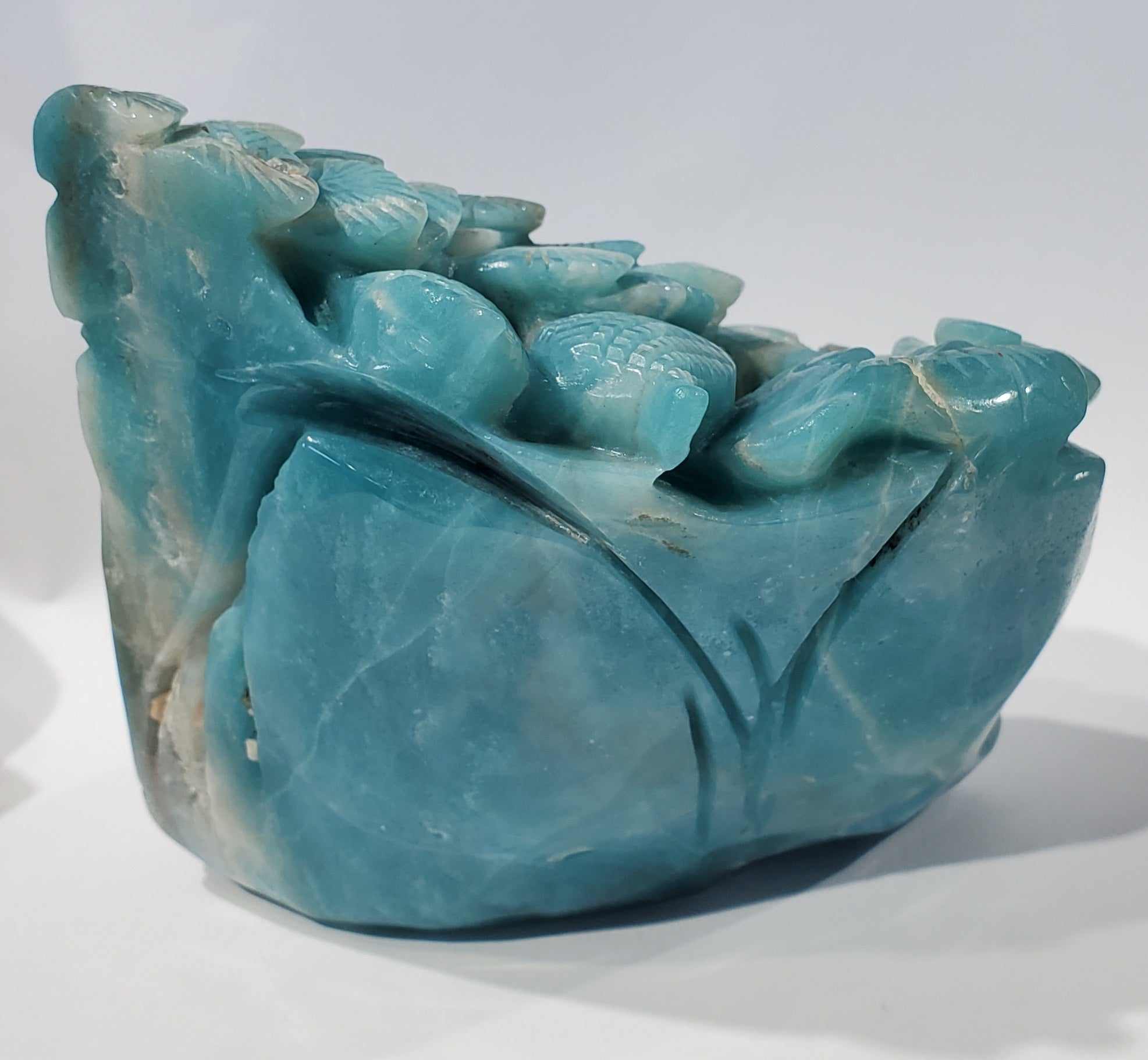 Amazonite Skull Carving