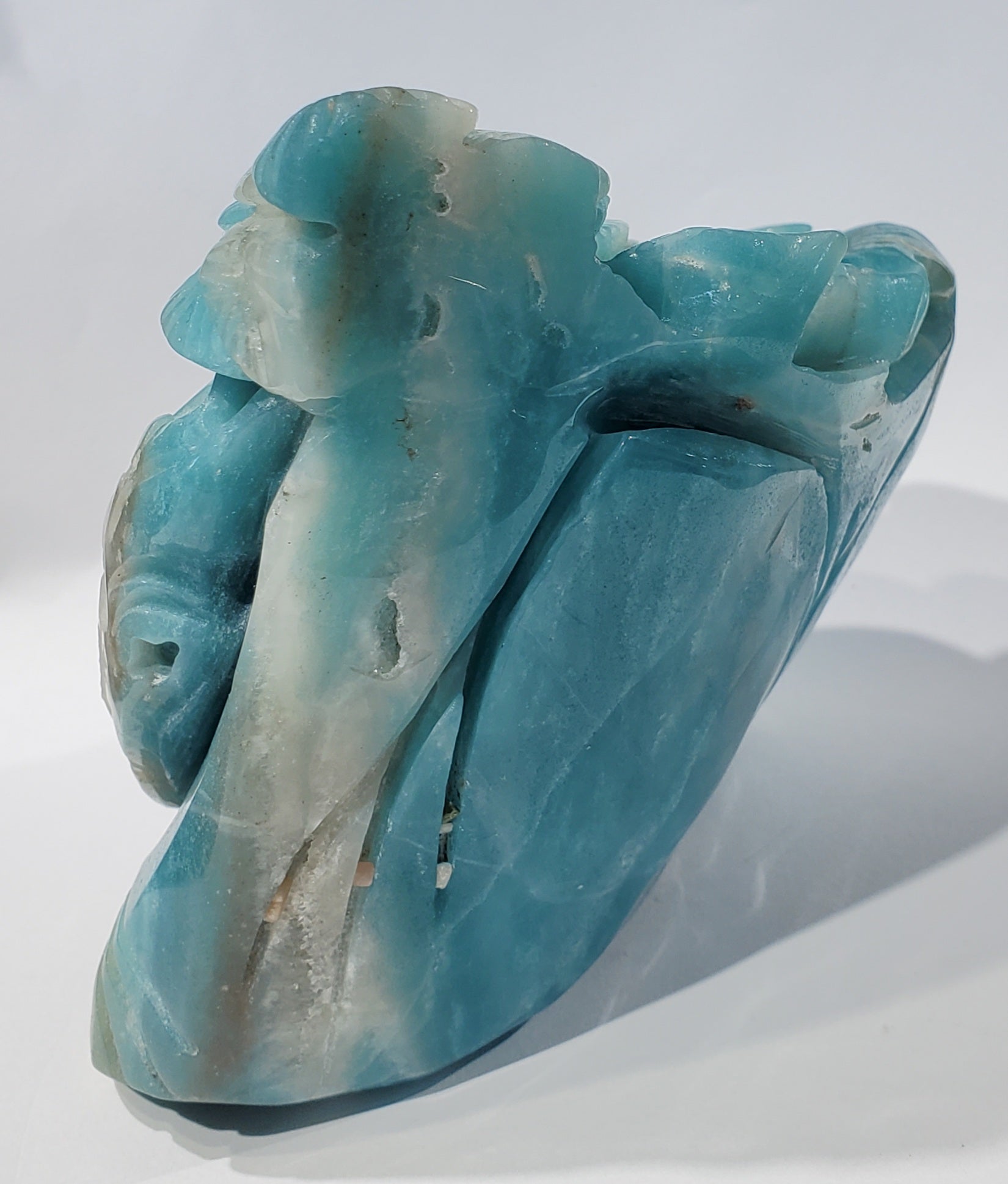 Amazonite Skull Carving