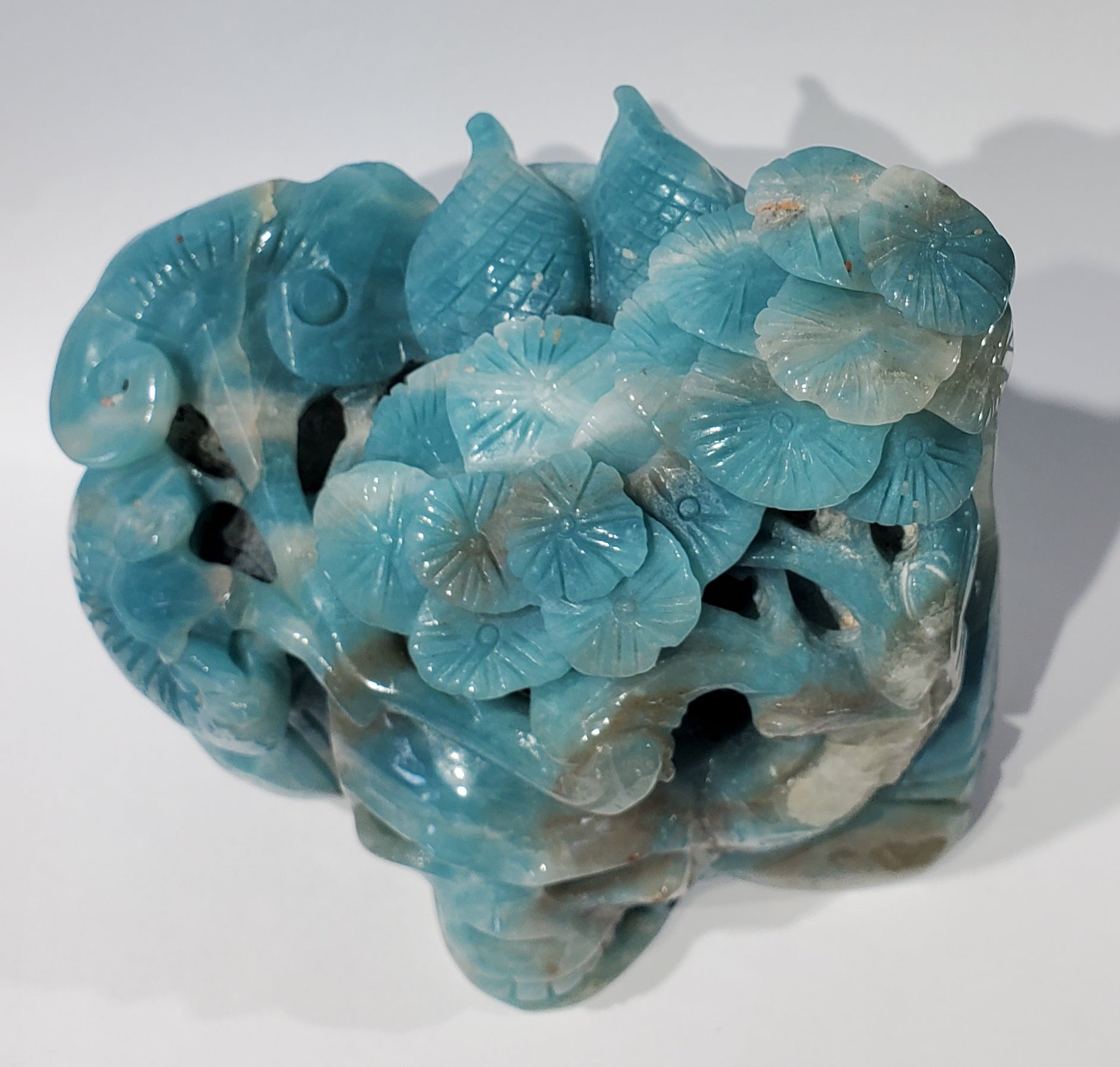 Amazonite Skull Carving