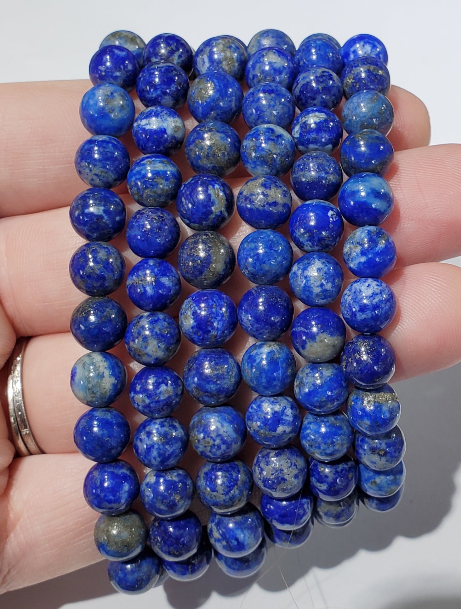 Lapis Lazuli Bead Bracelet 8mm